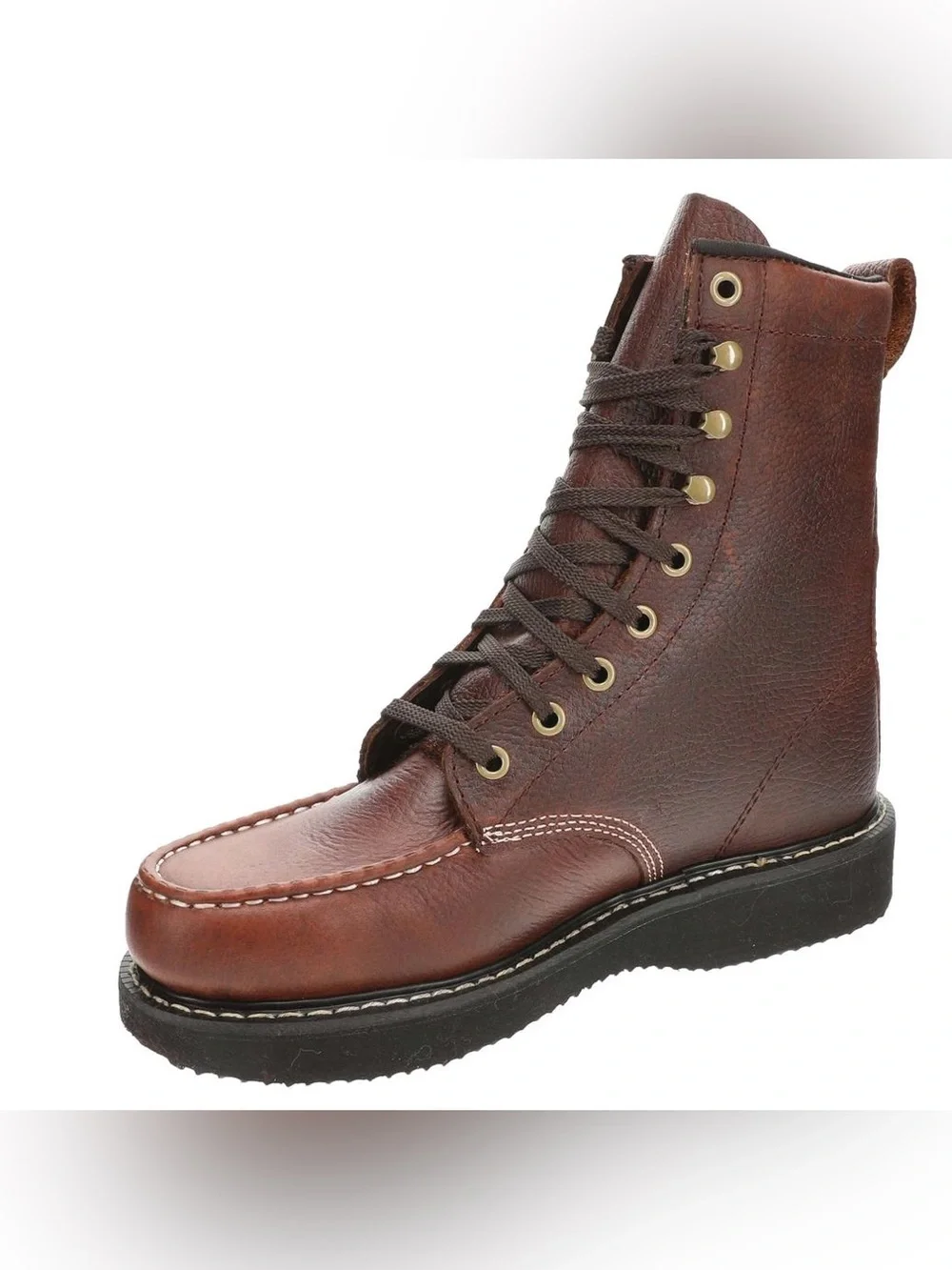 Fin & Feather Men's Brown Leather Steel Toe Work Boot Size 11.5 E